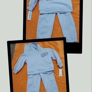 Carter's Light Blue Kids Sweatpants & Hoodie Set